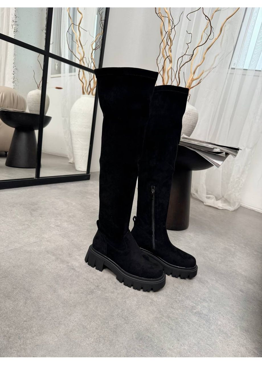 🖤 Ботфорти “Velvet Storm” — чорна класика в ультрам’якому виконанні No Brand (363136058)