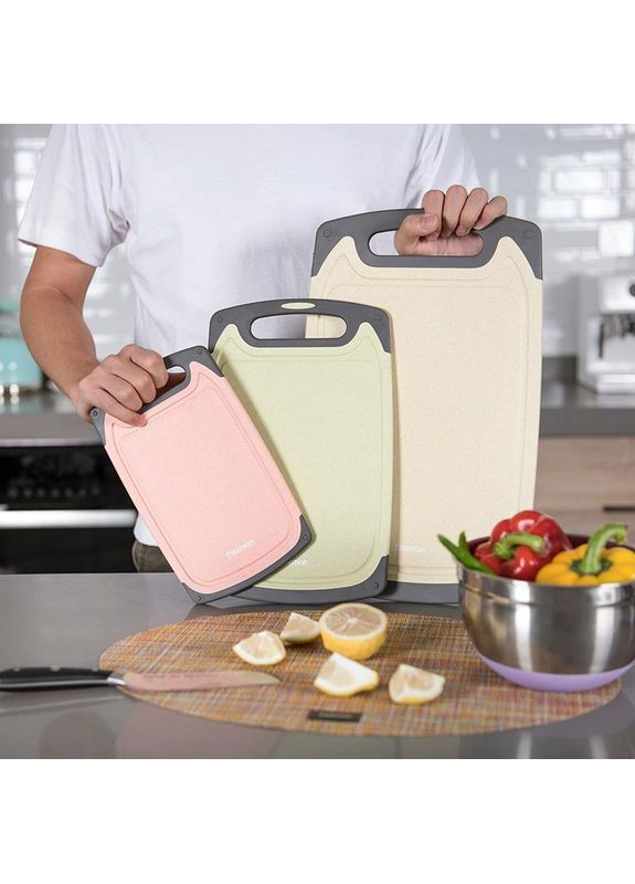 Доска разделочная Olive 31x20см пластиковая для кухни с желобом для уборки влаги. Fissman (368988413)