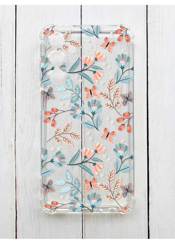 Чехол с утолщенными углами на Samsung Galaxy S24:: Цветочный фон (принт 370) CASE CONTROL (360675393)