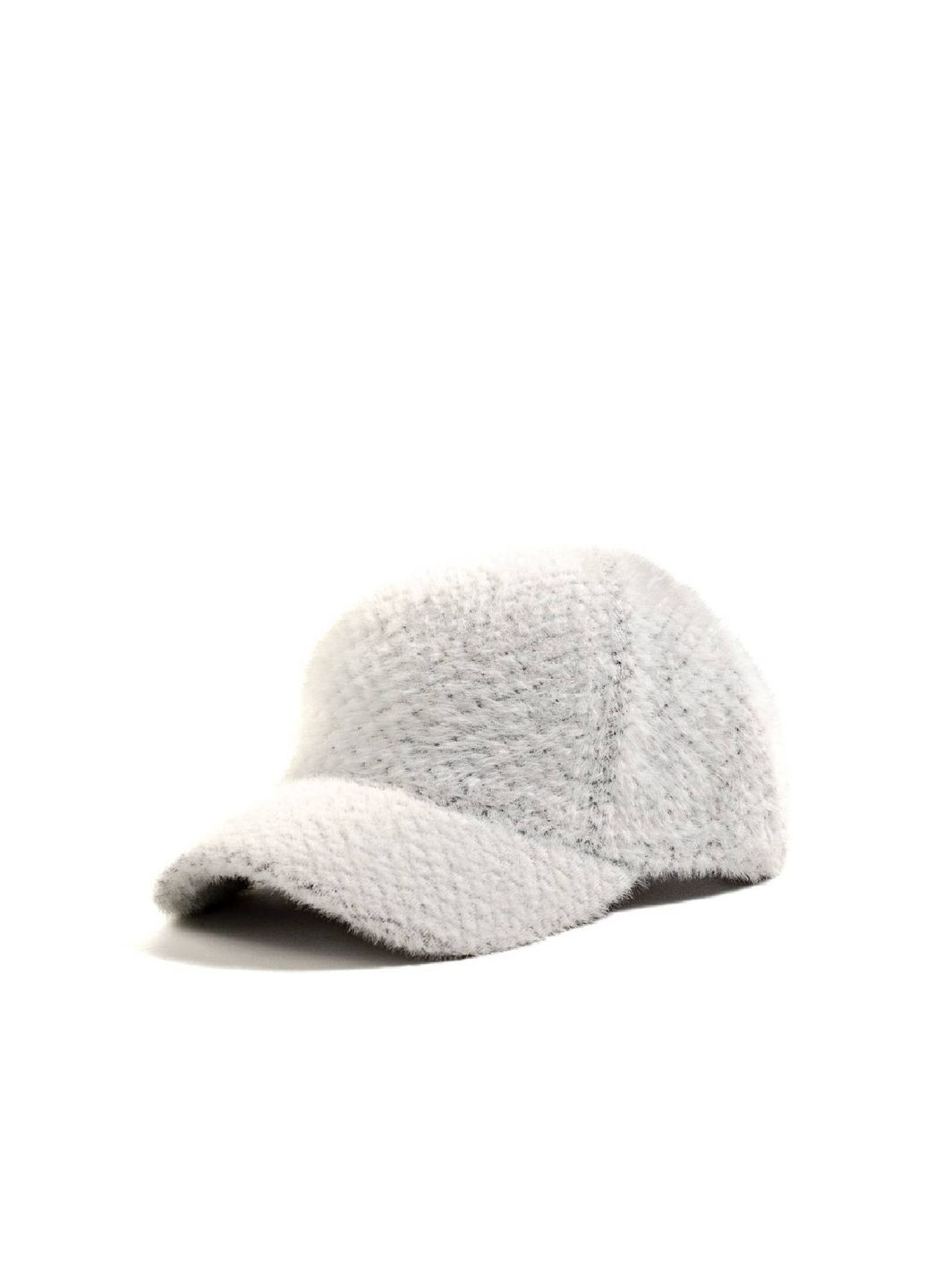 Бейсболка з регулятором жіноча штучне хутро ангора біла LuckyLOOK 057-043 (322789576)