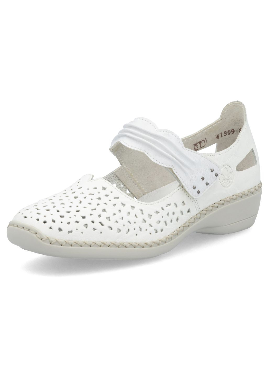 Rieker Весняні повсякденні туфлі білий з натуральна шкіра, німеччина — літо (317364569)