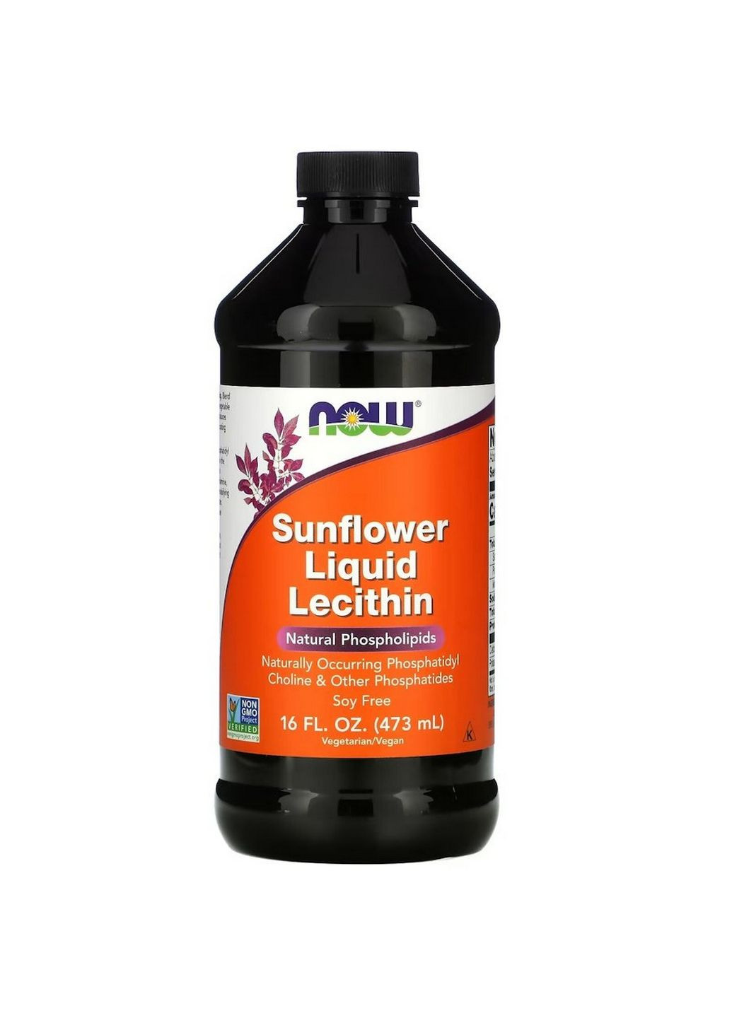 Натуральна добавка Sunflower Liquid Lecithin, 473 мл Now (293482882)