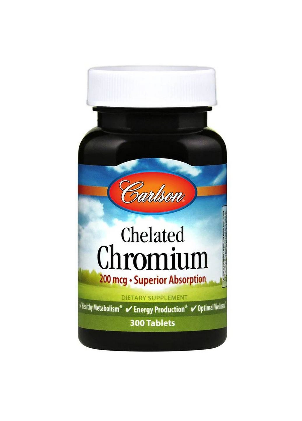 Вітаміни та мінерали Chelated Chromium, 300 таблеток Carlson Labs (293341220)