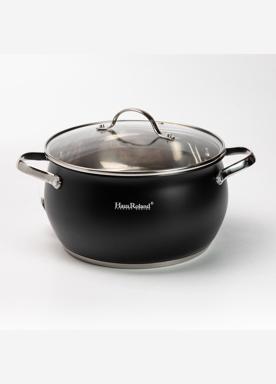 Набір посуду Haus Roland з антипригарним покриттям 12 предметів, чорний Yiwu (322421179)