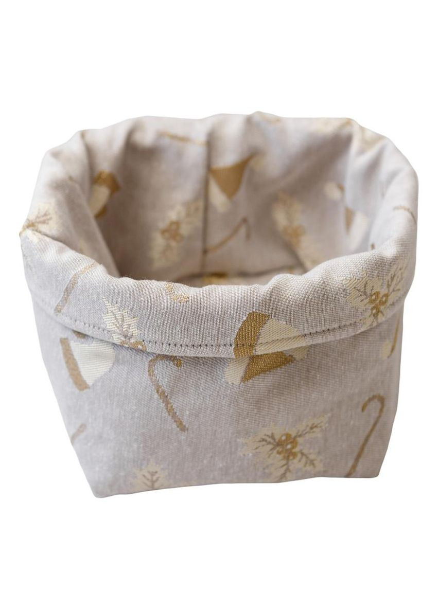 Кошик для зберігання Шапочки бежевий 18х18х14 см контейнер для декору органайзер для дому ProDobro (369365292)