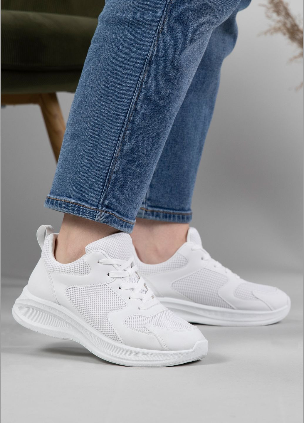 Кросівки жіночі з сіткою білі (236 Б) Bromen білі літо (333249344)