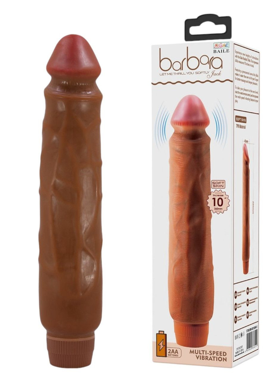 Фалоімітатор з вібрацією реалістичний коричневої Barbara "Jack" LyBaile (307073316)