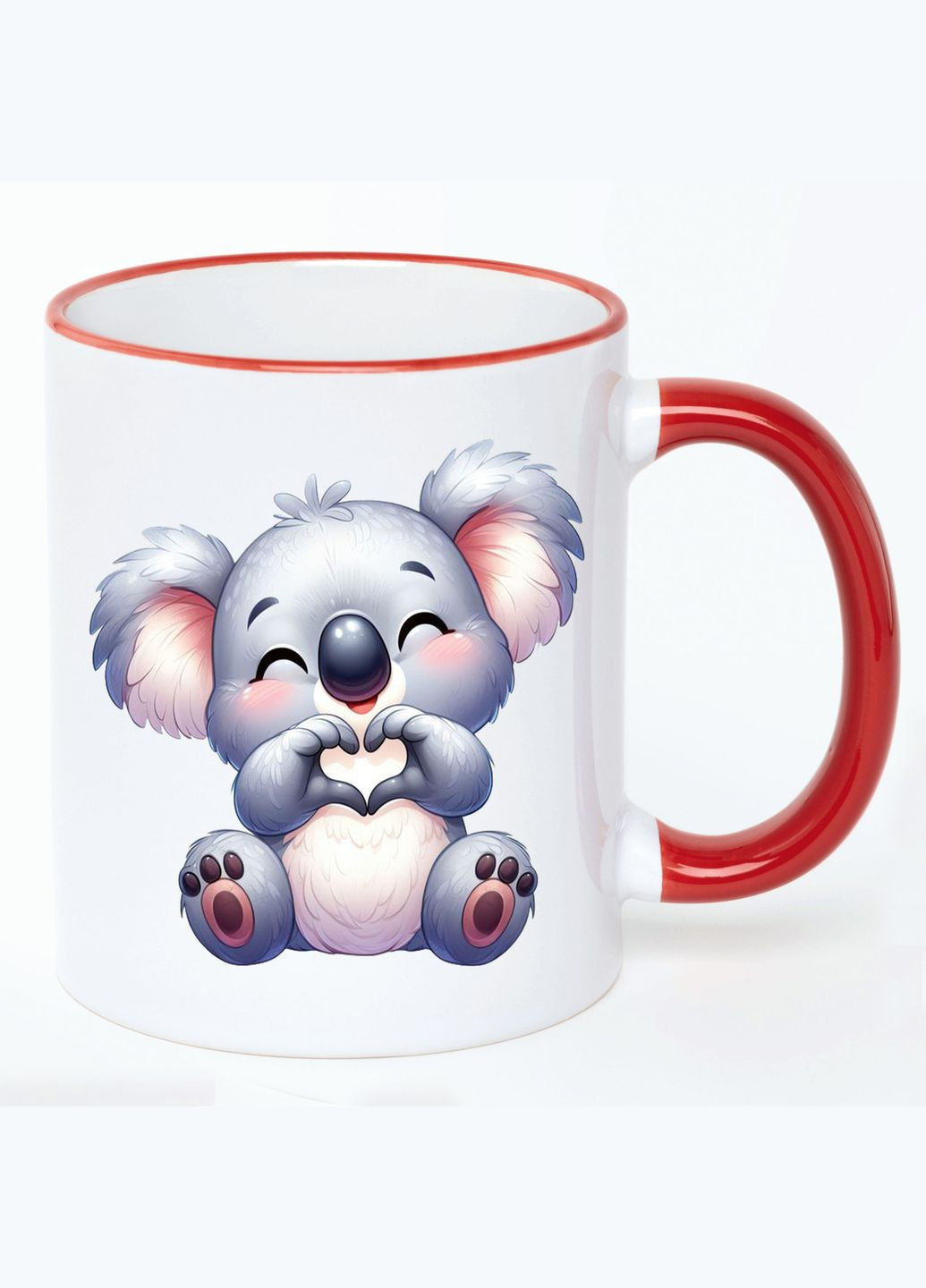 Чашка с детским рисунком (кружка, кружка) #0110 Белая с Красной ручкой 330 мл No Brand (322712222)