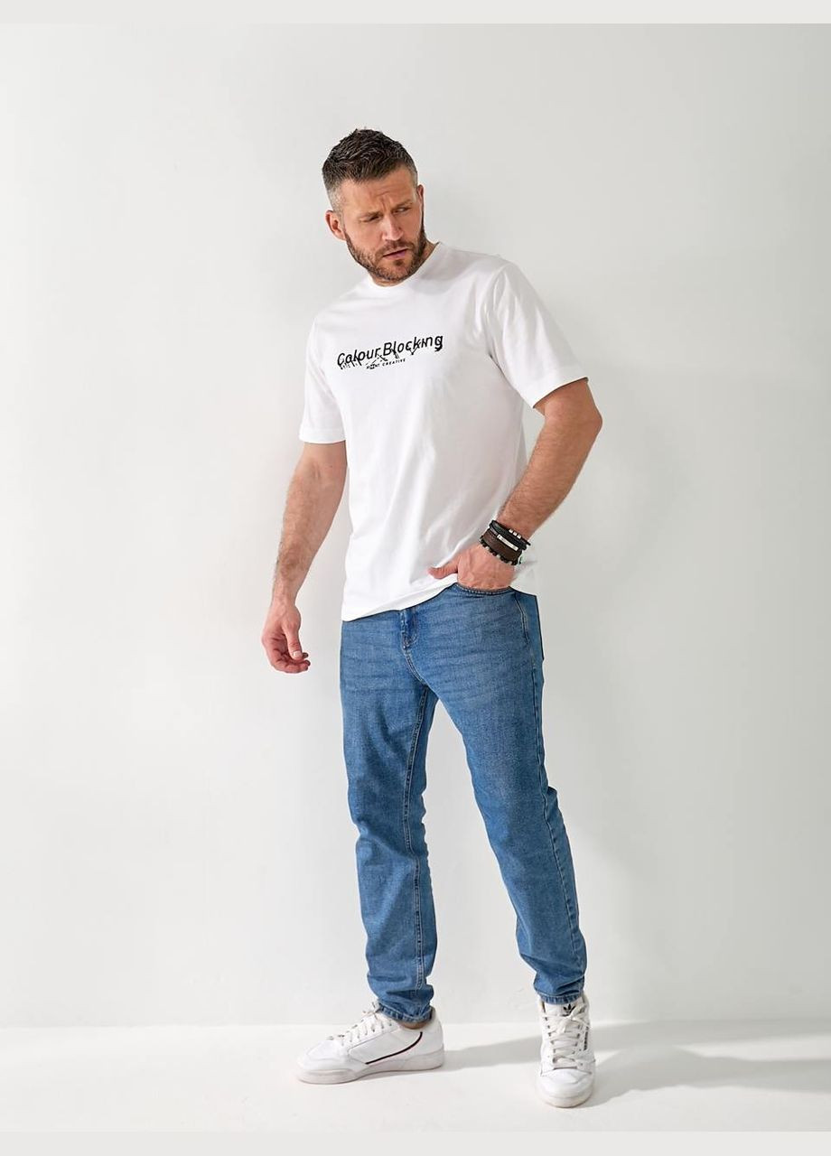 Белая мужская футболка с надписью Fashion