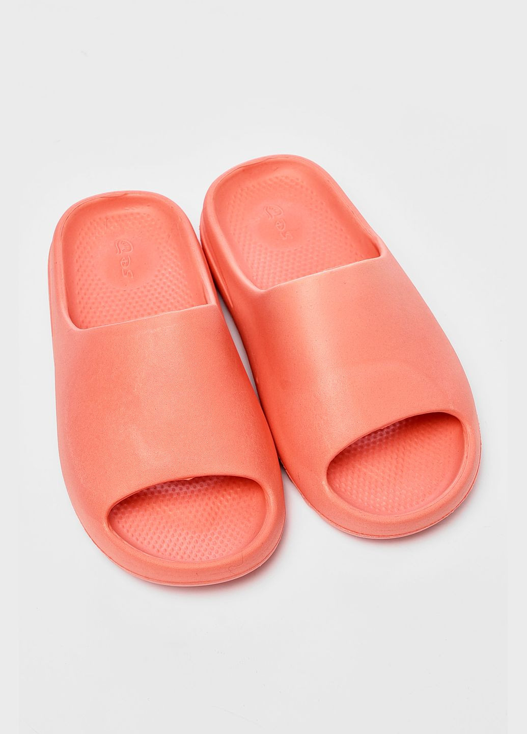 Персиковые шлепанцы пена женские персикового цвета Let's Shop