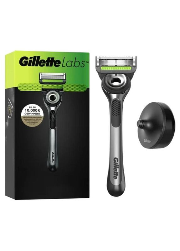 Станок для бритья мужской (бритва) с подставкой на стену silver Gillette labs (322931818)