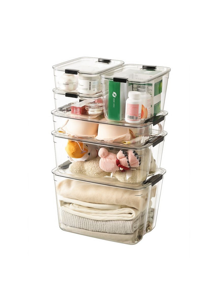 Ящик із кришкою MY HOME Прозорий L (FH-35 L T) МВМ (365280847)