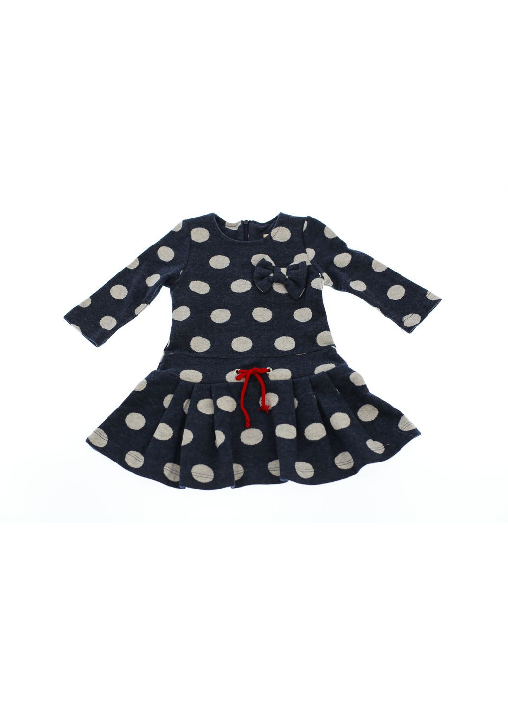 Синее платье с длинным рукавом флисовое в горошек синее 92 см (34707) BABYKROHA (323469935)