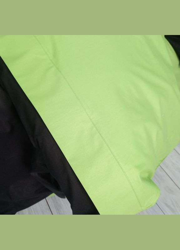 Постельное белье PREMIERE Чорное/Фисташка Ранфорс Евро MERISET (278255187)