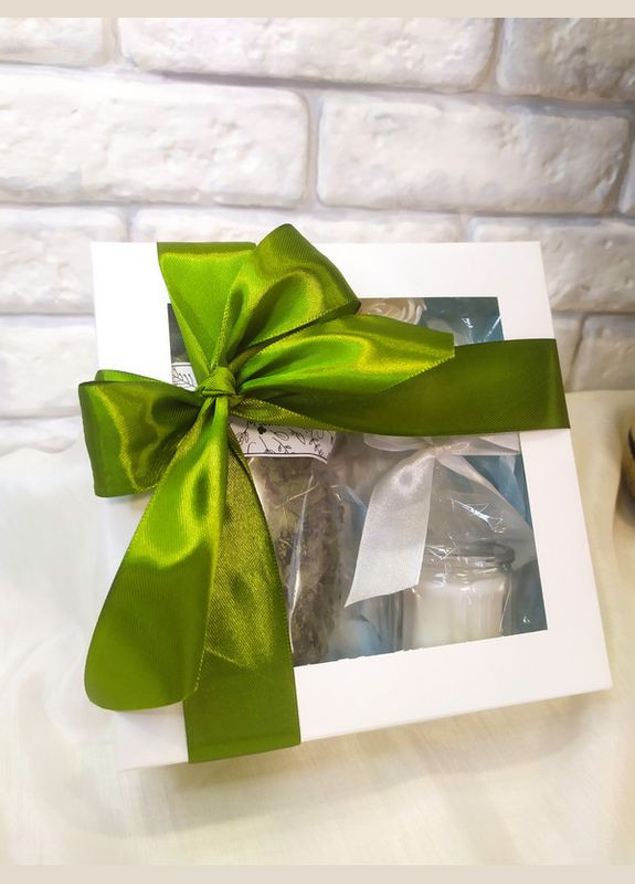 Подарок для женщины, девушки, ароматическая свеча, крупнолистовой чай мята, мыльные цветы (5743-2219) No Brand (304288992)