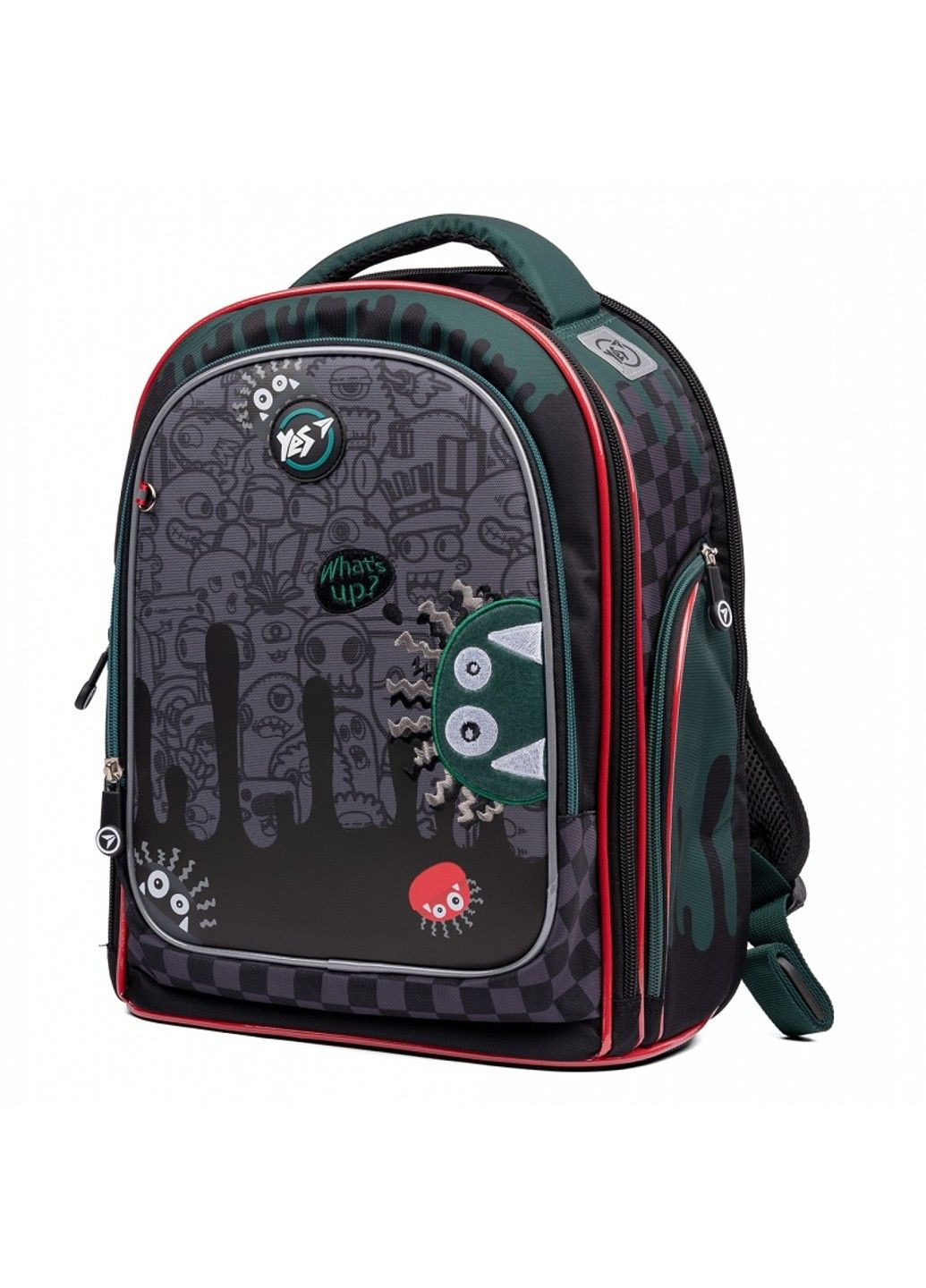 Рюкзак шкільний напівкаркасний з ортопедичною спинкою 40х30х16см S-84 Monsters 552611 Yes (313236704)