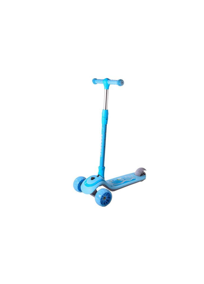Детский самокат SC21013 с музыкой и подсветкой Голубой Bambi (344390947)