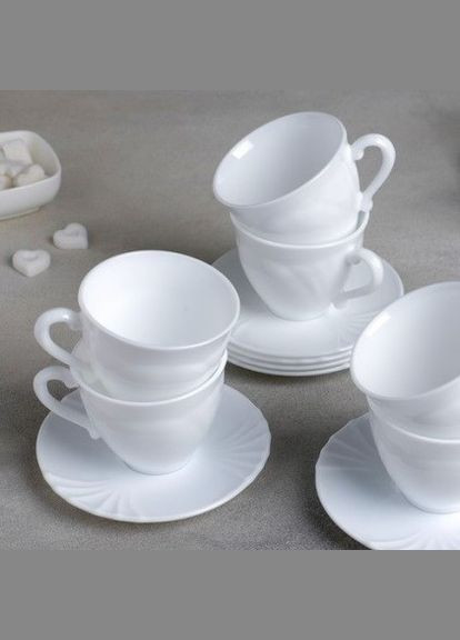Сервіз білий чайний Cadix 12 предметів 220 мл 6 шт (37784) Luminarc (303212554)
