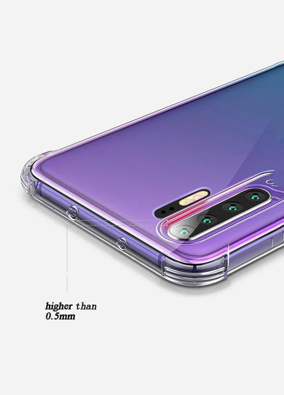 Силіконовий прозорий чохол для Huawei P30 Pro посилені кути Ultimate Experience (322506739)