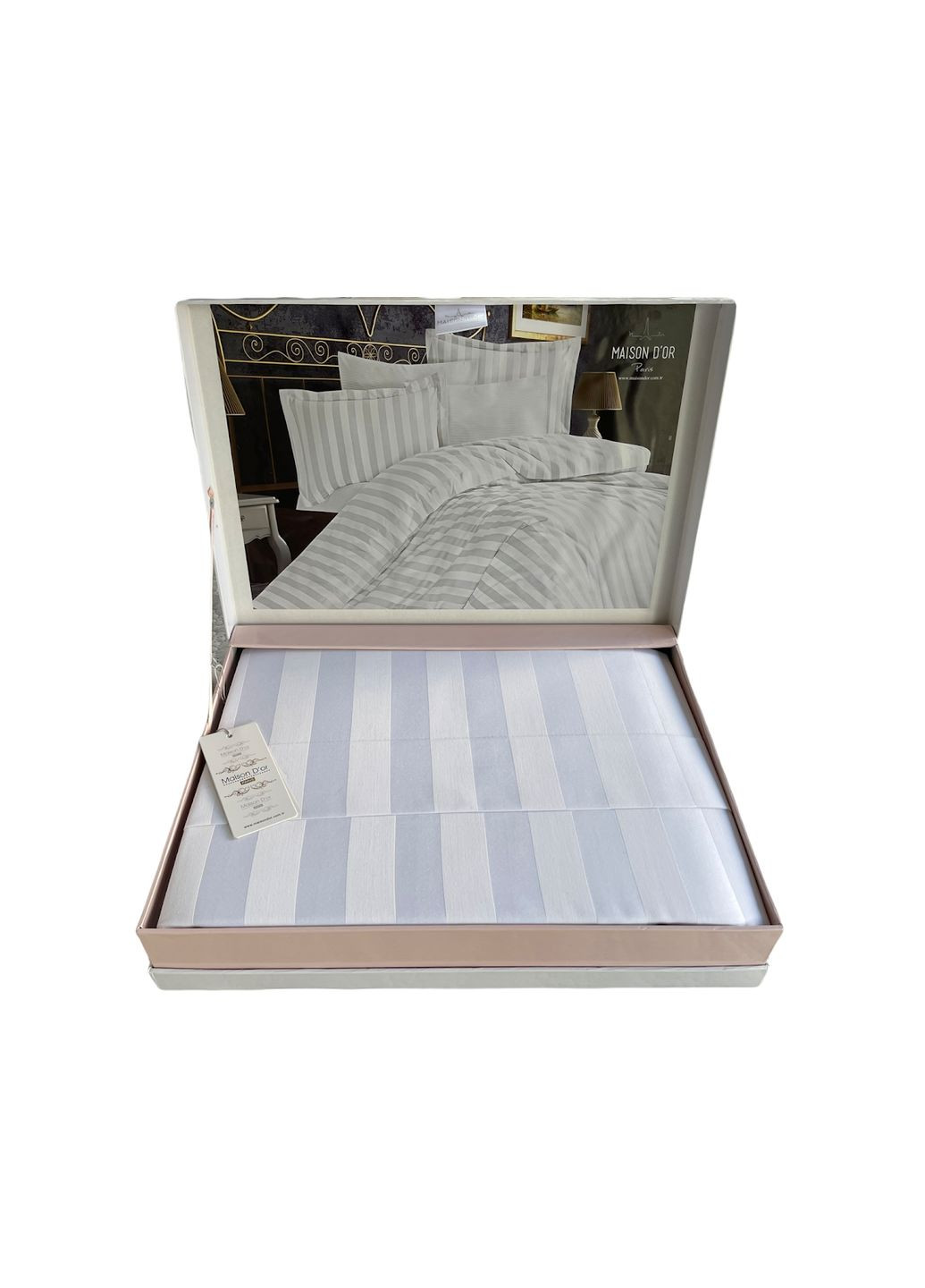 Комплект постельного белья Fous Linens White бамбук 220-200 см Maison D'or (321999634)