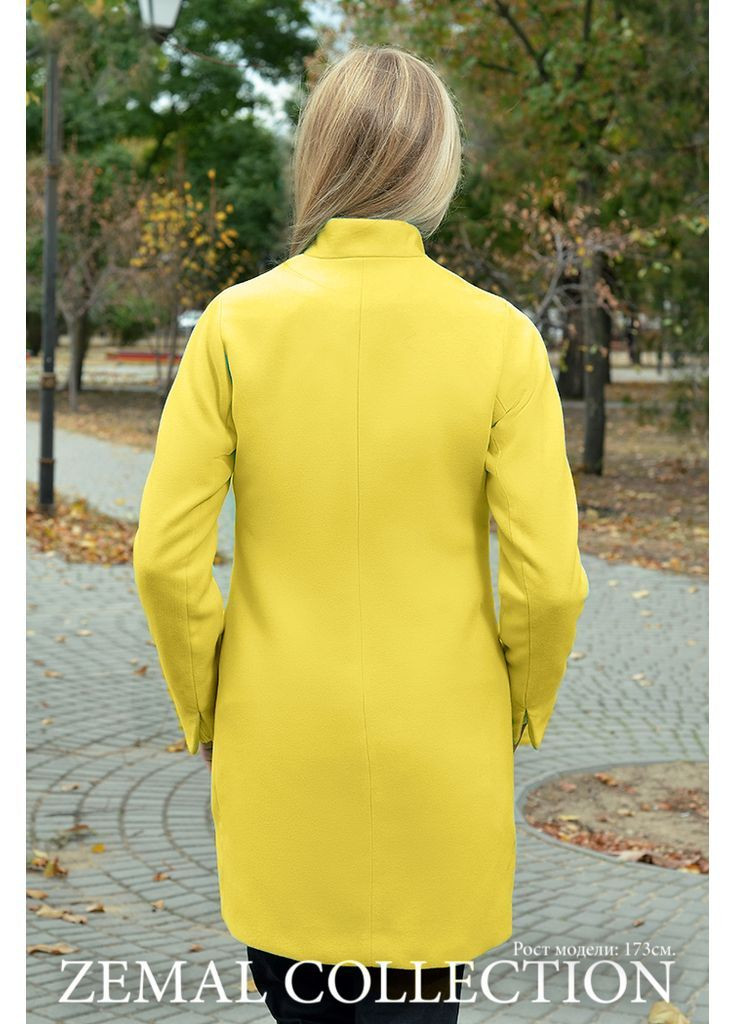 Желтое демисезонное Пальто Zemal