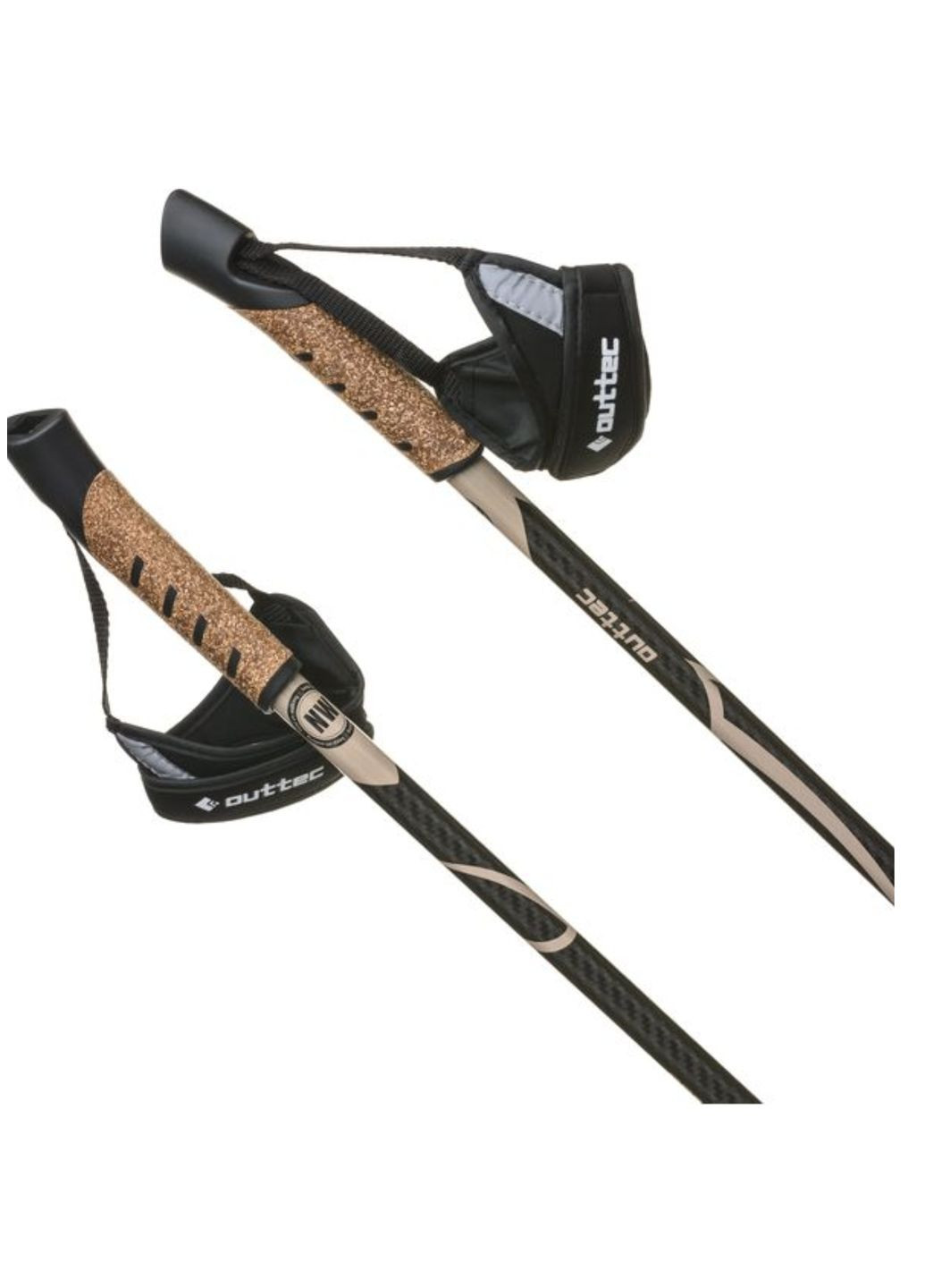 Трекінгові палки карбонові 115см 1-секційні Anti-shock Outtec (361952208)