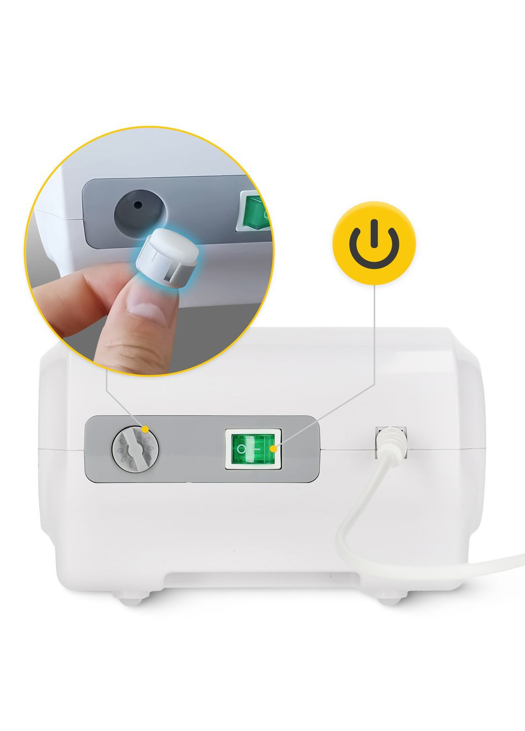 Інгалятор (небулайзер) PRO компресорний, з дисплеєм () 4FIZJO P-5905973402033 (346535122)