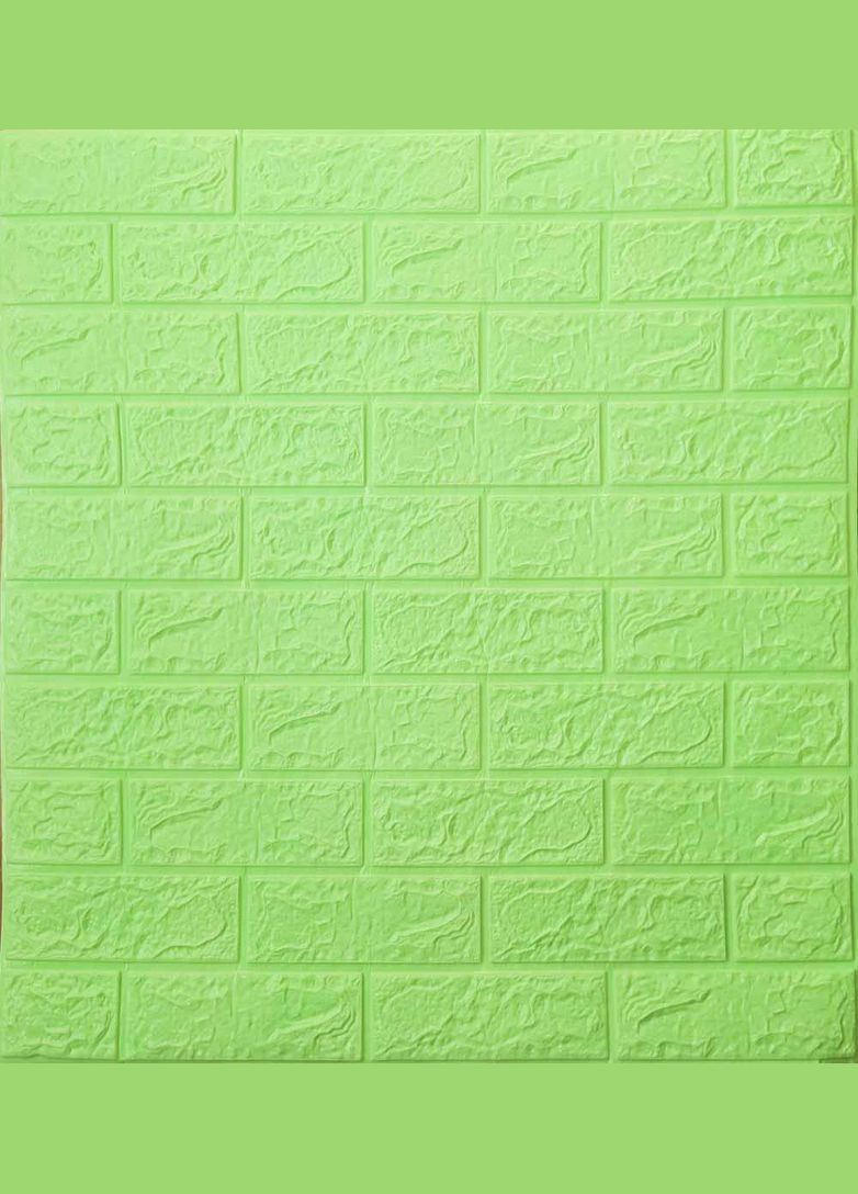 Самоклеюча декоративна 3D панель під зелену цеглу 700x770x4 мм Loft Expert (300372599)
