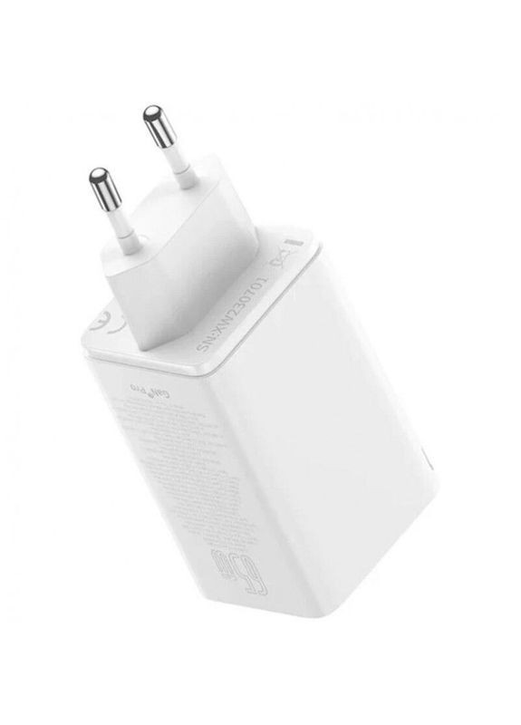 Зарядний пристрій GaN6 Pro OS 65W (2USB A/2C) + кабель Type C to Type C (P10162701) Білий Baseus (372164358)