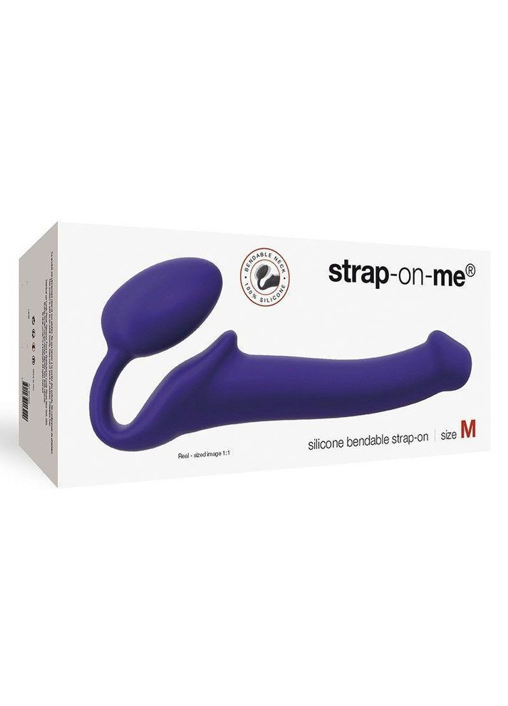 Безремінний страпон Strap-On-Me Violet M, повністю регульований, діаметр 3,3 см No Brand (366878420)