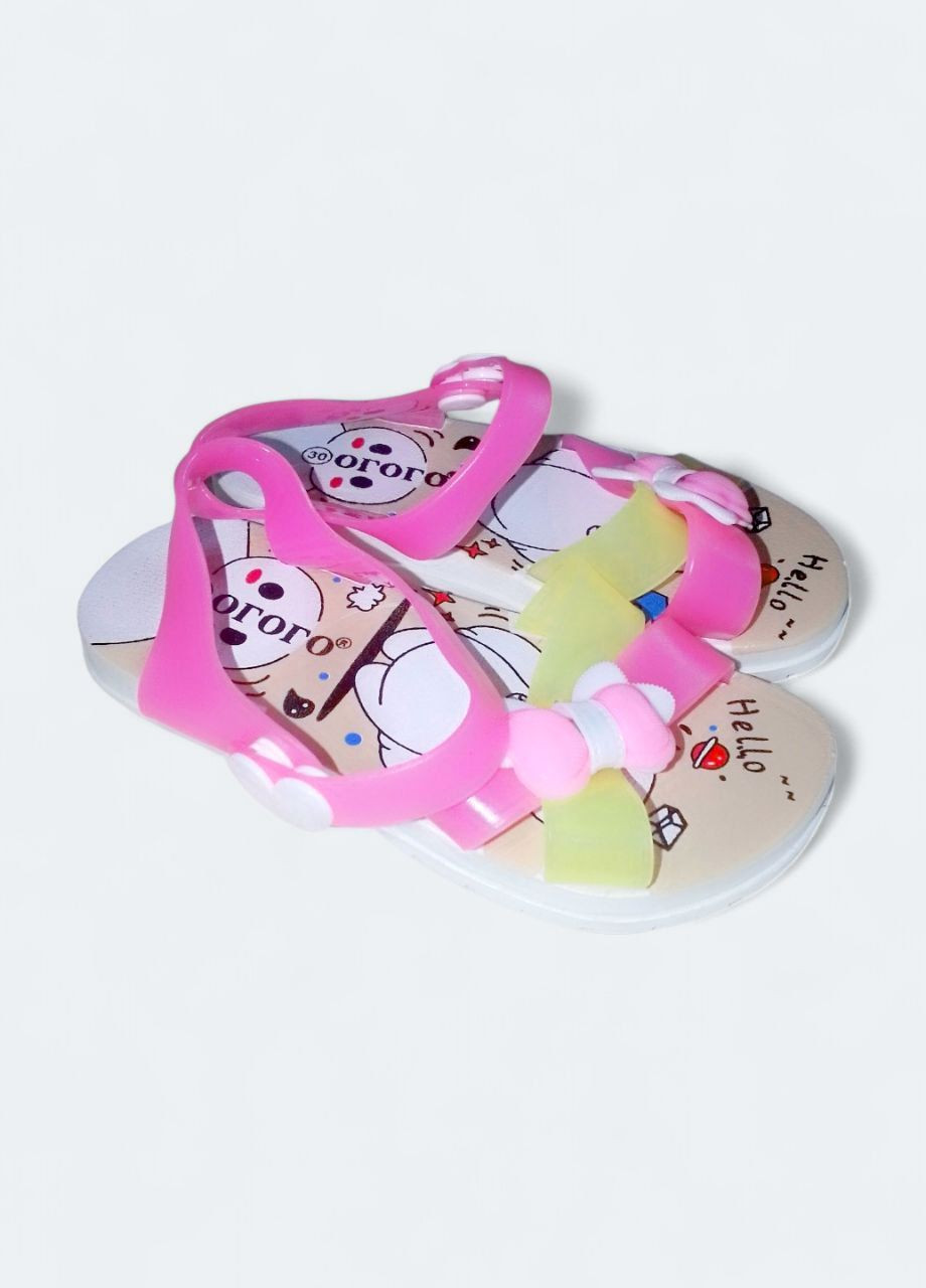 Розовые босоножки детские No Brand с бантом