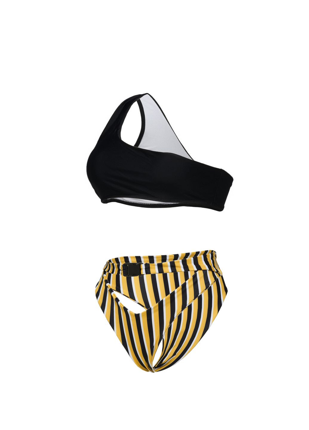 Черный летний купальник темнфиолетовый No Brand