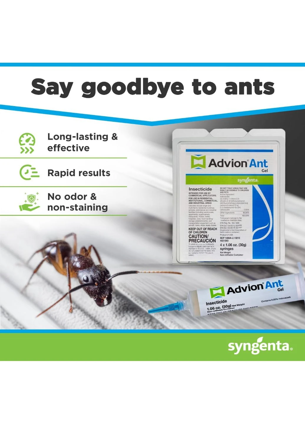 Гель против муравьев Advion Ant Gel шприц 30 г США Syngenta (369162184)
