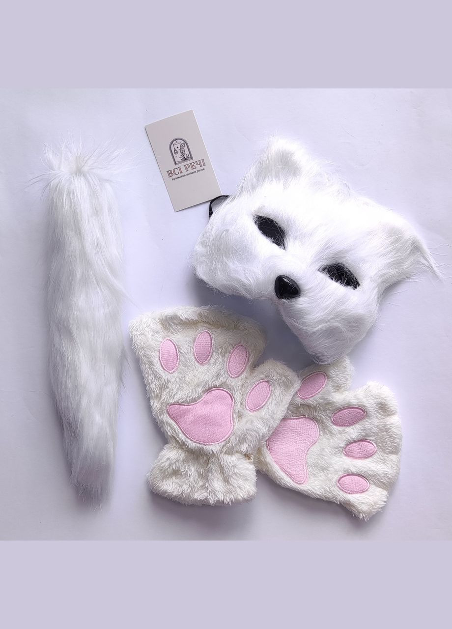 Набір для квадробіки (маска, хвіст, лапки) Костюм Котика No Brand (333164083)