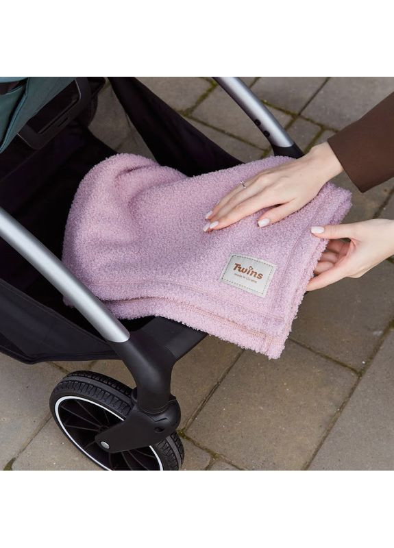 Плед Каракуль, велюр, 95x90 см, пудровий () Twins 141124-TDS-24 (360999183)