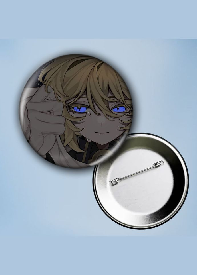 Значок на булавке Аніме Останній серафим #8 металевий 56 мм No Brand (304508225)