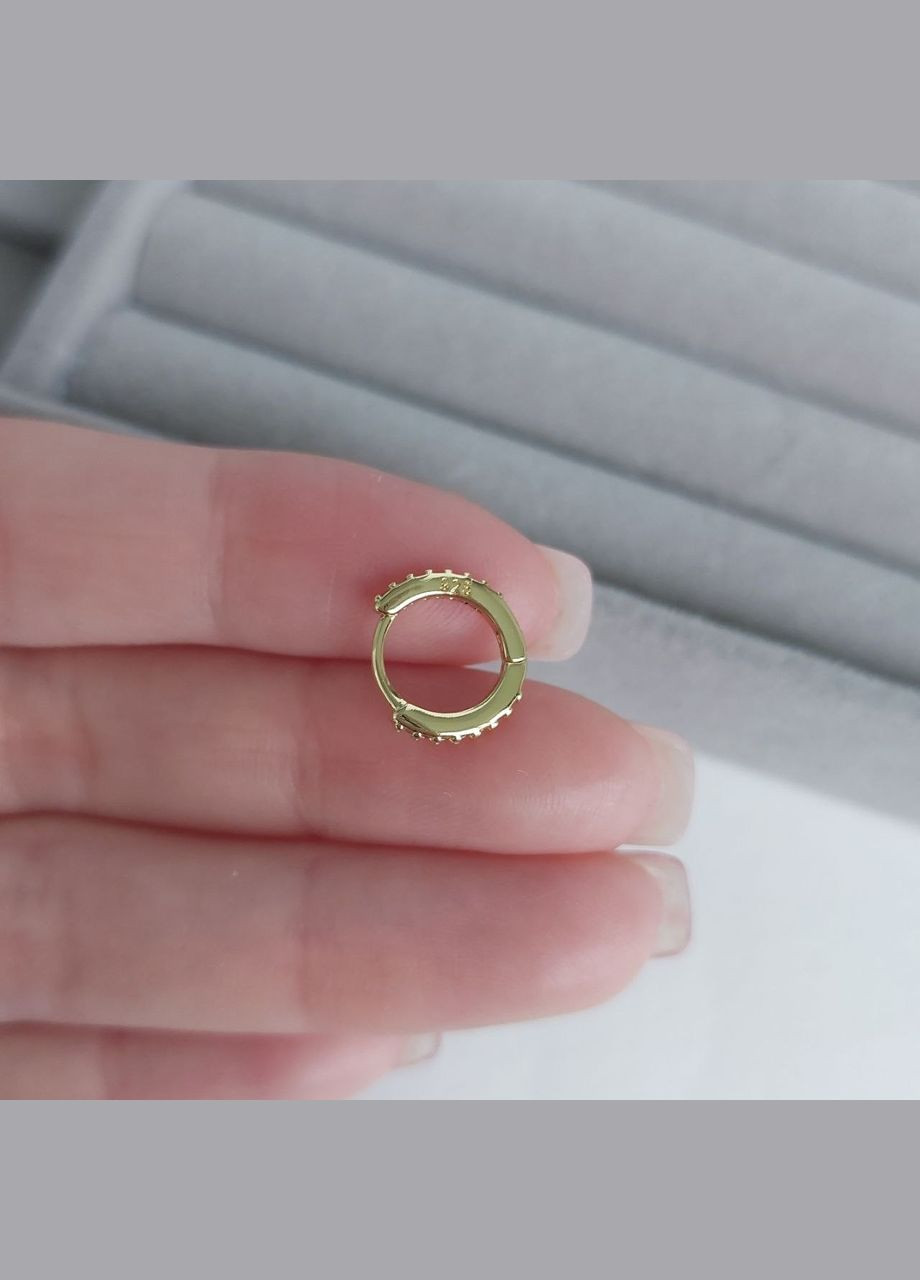 Сережки кільця для хряща 8 мм (пара) золотисті DeKolie (296481777)