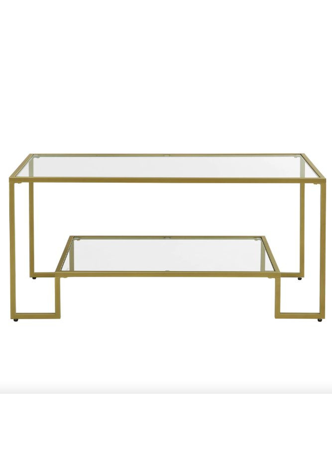 Журнальний столик Madison в стилі Loft золотистий Leobert (361951641)