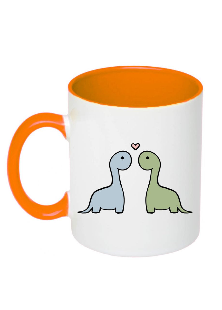 Чашка с печатью "Влюбленные динозаврики" 330мл ( ) (22021) No Brand (316330521)