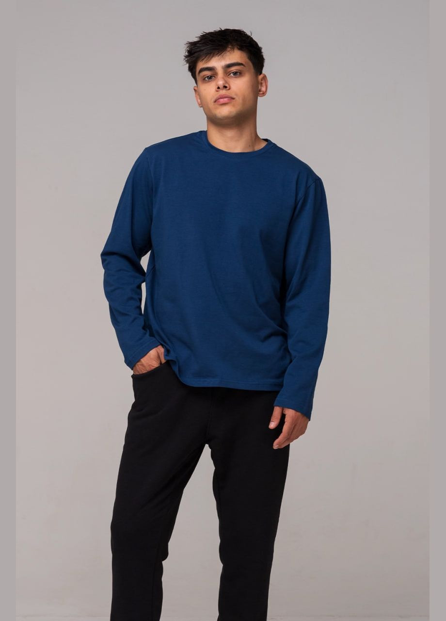 Лонгслів чоловічий No Brand синій