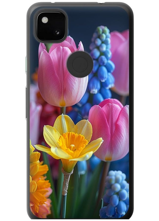 Силіконовий чохол 'Весняні квіти' для Endorphone Google Pixel 4A (285781965)