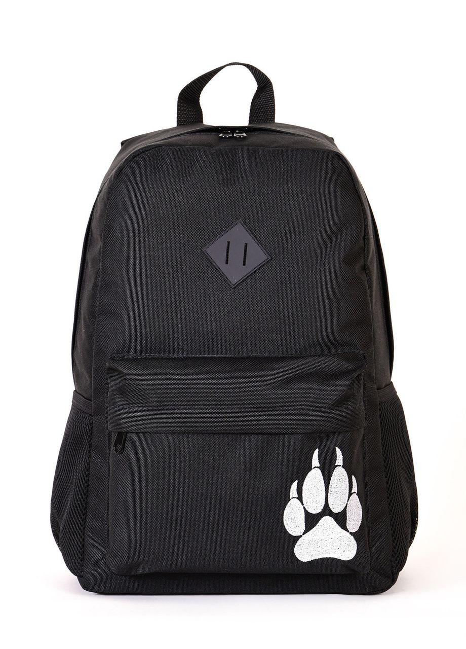 Городской молодежный рюкзак черного цвета среднего размера с рисунком вышивкой 010130 Mayers (316261881)