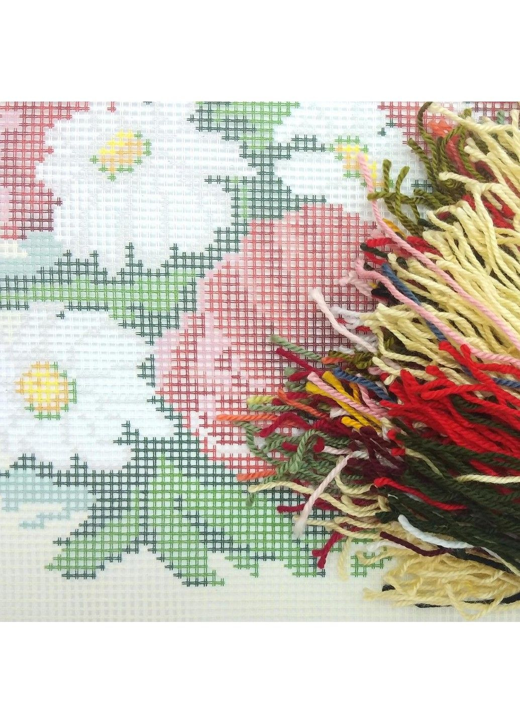 Набір для вишивання подушки хрестом Троянди вночі Страмін із пряжею Zweigart напівхрест 40х40 см No Brand (333165703)