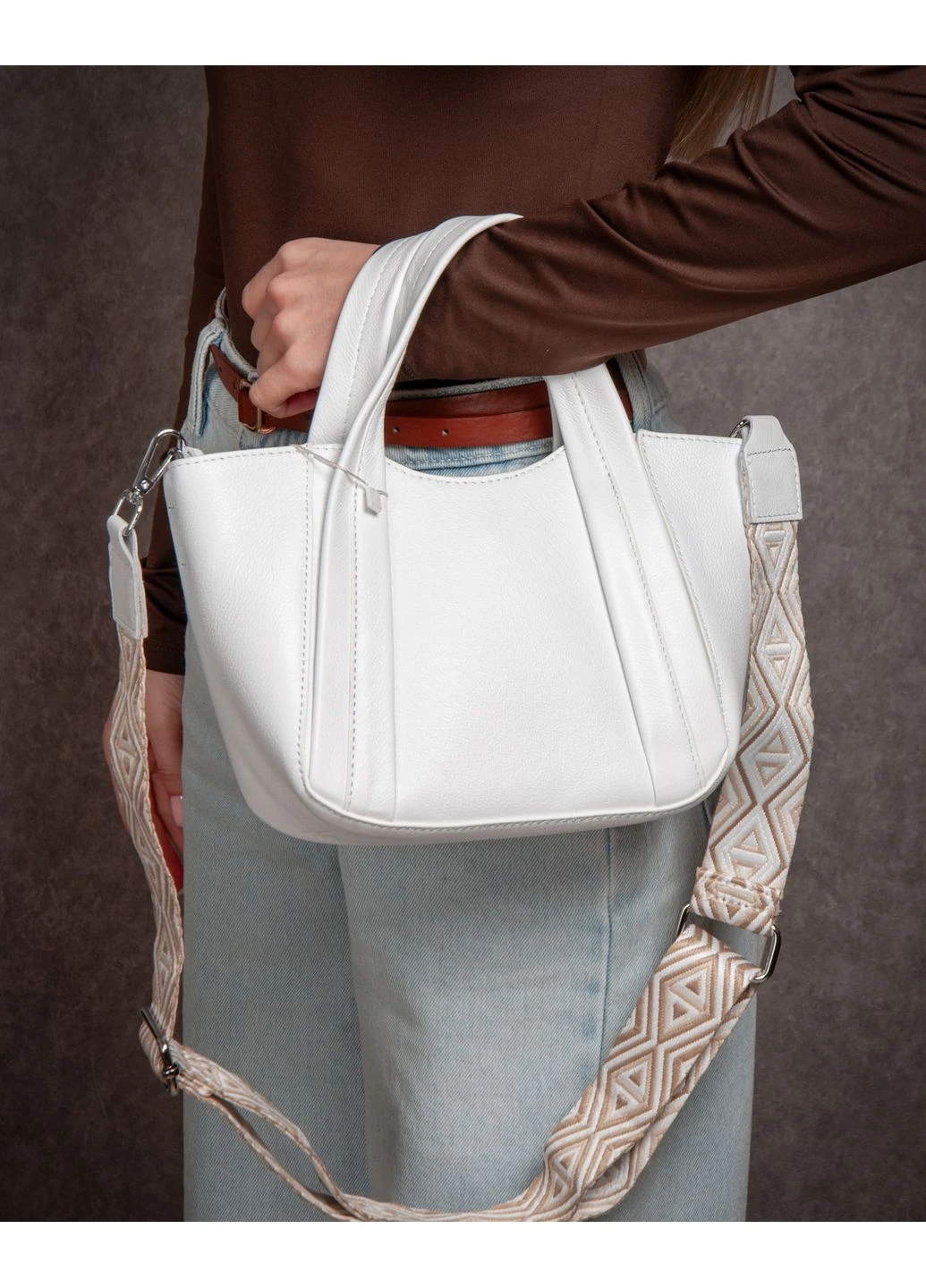 Сумка Жіноча Класична шкіра 97718-9 white Fashion (394721625)