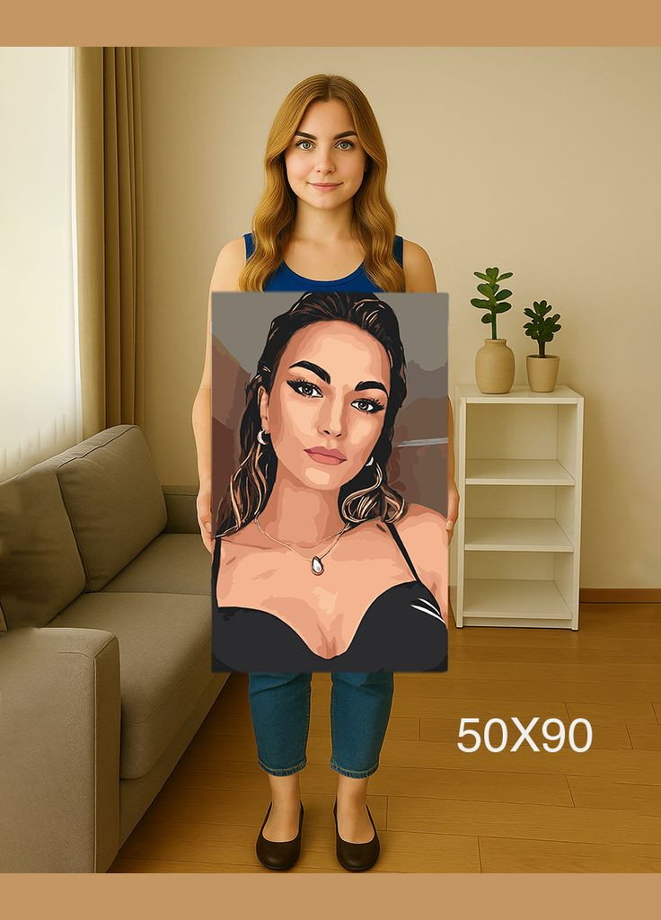 🎨 Картина по номерам по фото 50х90 см — Премиум No Brand (331155385)