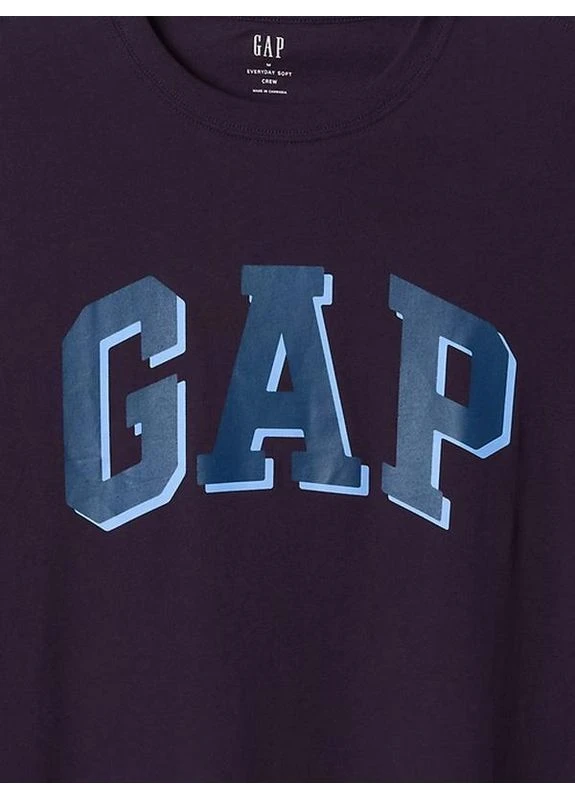 Сливовая мужская футболка с коротким рукавом Gap