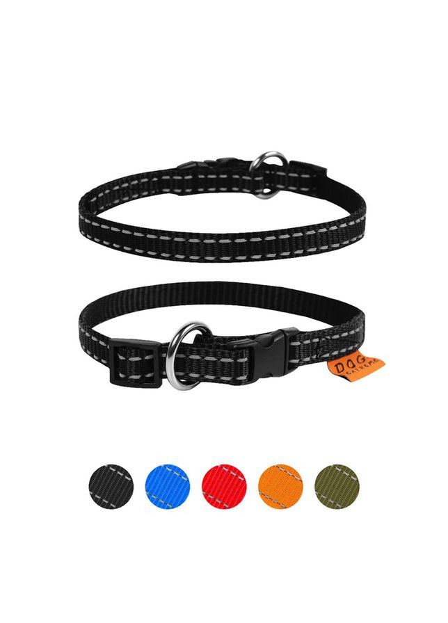 Нашийник " " з нейлону регульований (ширина 10мм, довжина 20-30см) чорний Dog Extreme (322002269)
