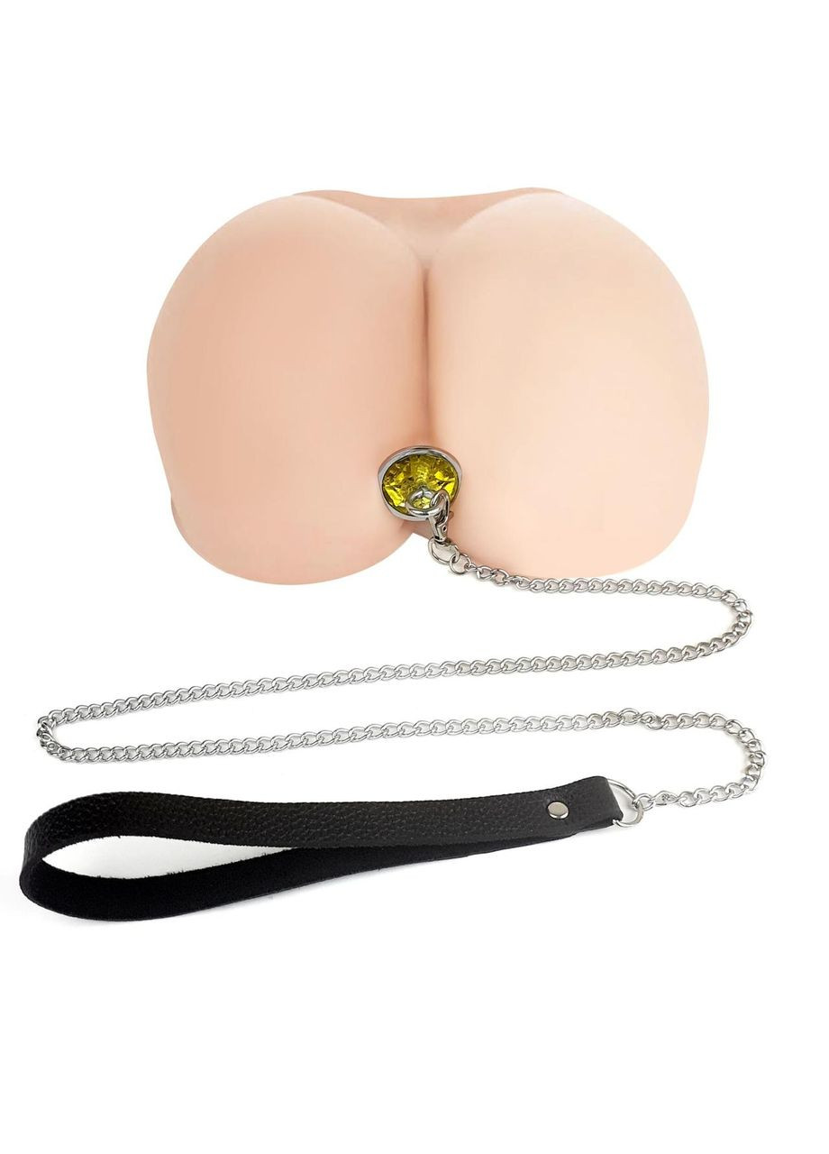Металева анальна пробка Metal Anal Plug with Leash size S з повідцем Art of Sex (294182121)
