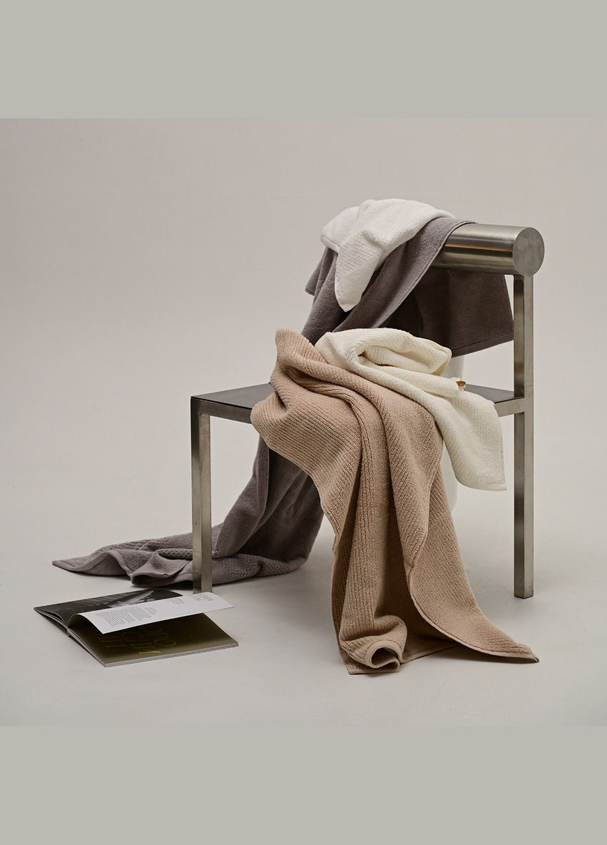 Рушник MY HOME «ХВИЛЯ» 50х90 см Бавовна Бежевий (BT-09 M BEIGE) МВМ бежевий