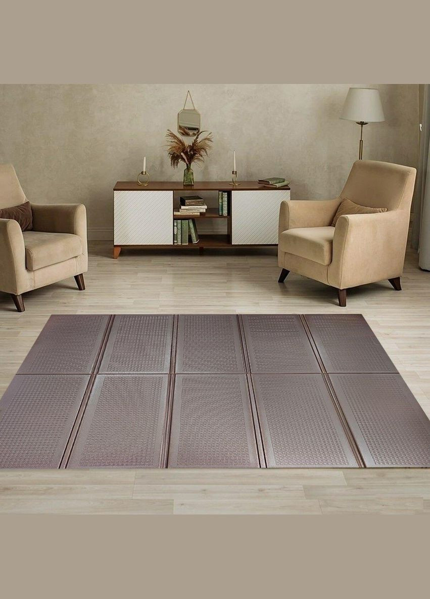 Дитячий складний термокилимок однотонний 2000*1500*10мм Коричневий (298) SW-00001189 Sticker Wall (300241515)